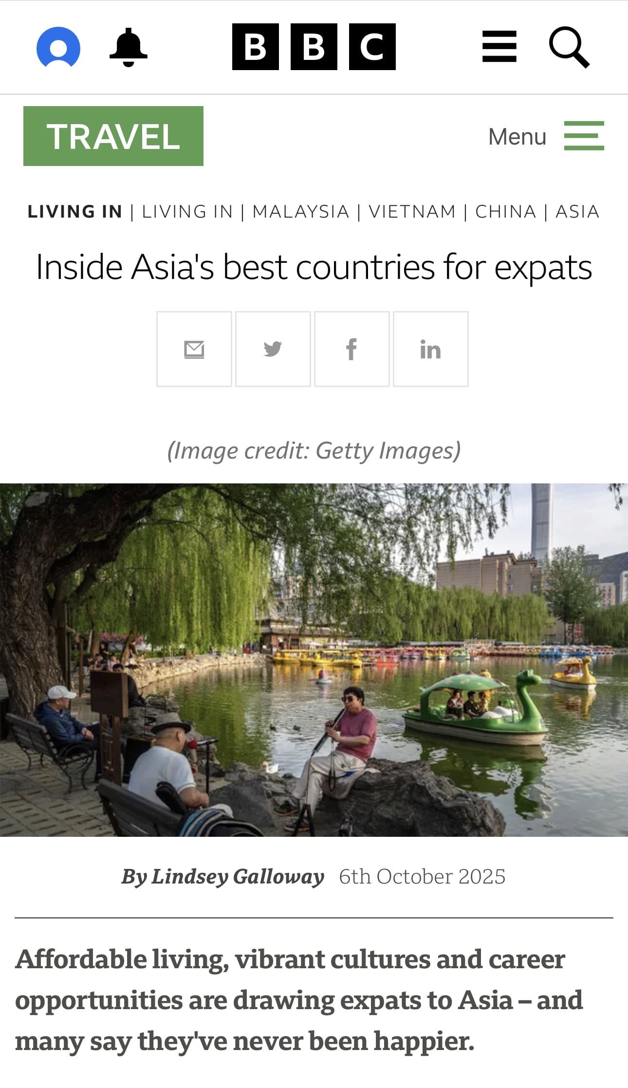 Travel publication feature placement