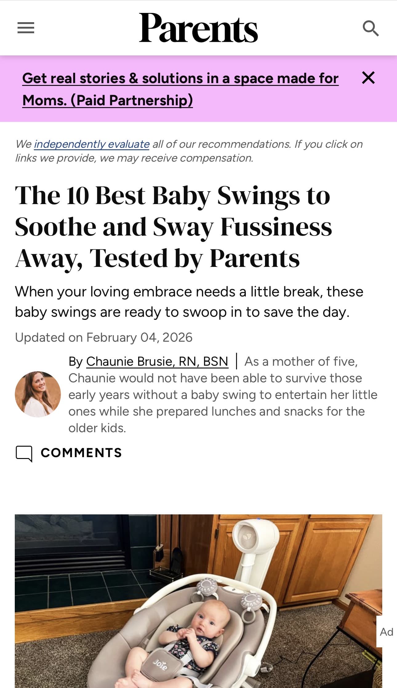 Parenting media expert placement