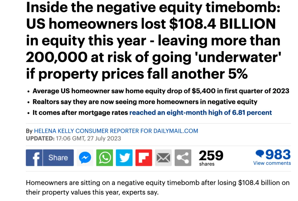 Real estate client post in Daily Mail
