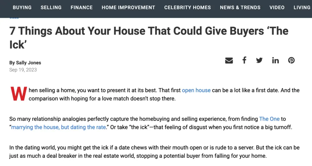 NY post article mentioning the real estate client